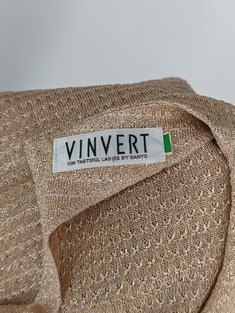 Vinvert Golden 80-90's Ladies Party Top - Size 10