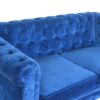 Royal Blue Velvet Chesterfield Sofa 2 Seater