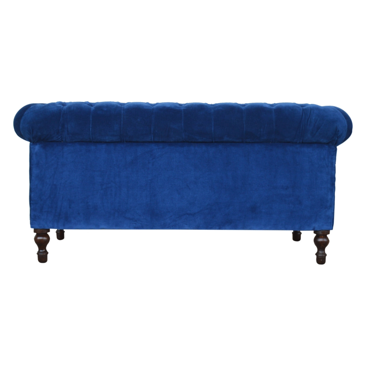 Royal Blue Velvet Chesterfield Sofa 2 Seater