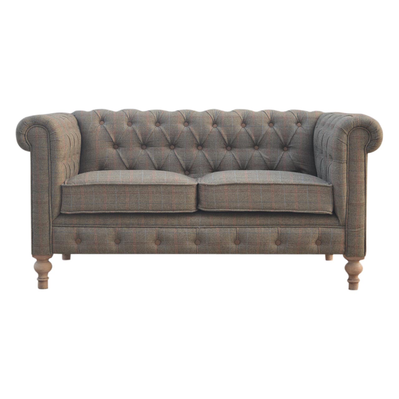 Multi Tweed 2 Seat Chesterfield Wholesale