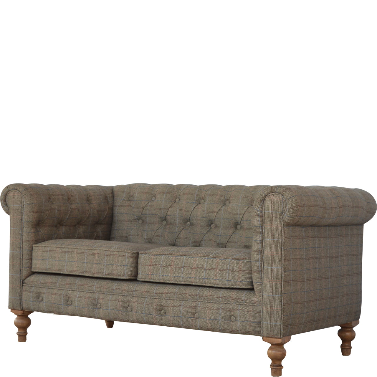 Multi Tweed 2 Seat Chesterfield Wholesale