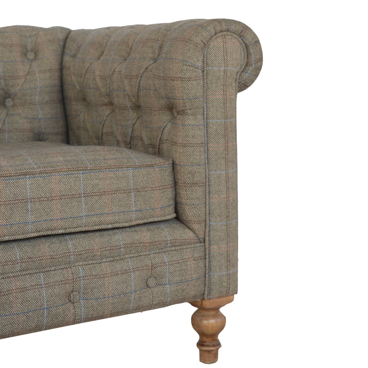 Multi Tweed 2 Seat Chesterfield Wholesale