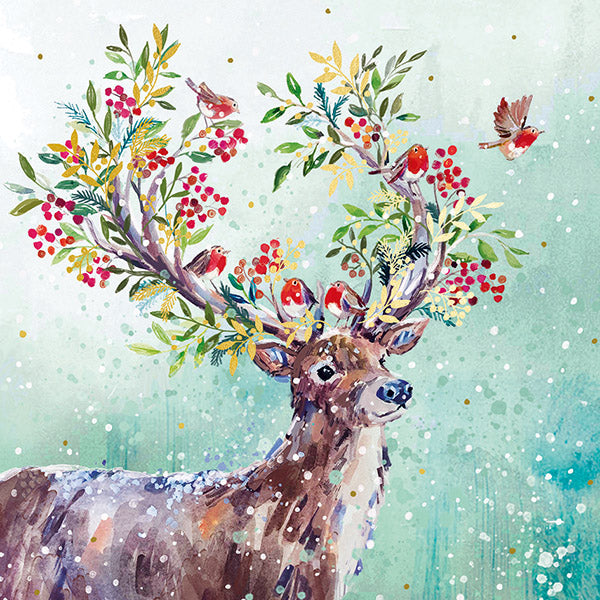 Festive Deer / Woodland Animals Twin Pack