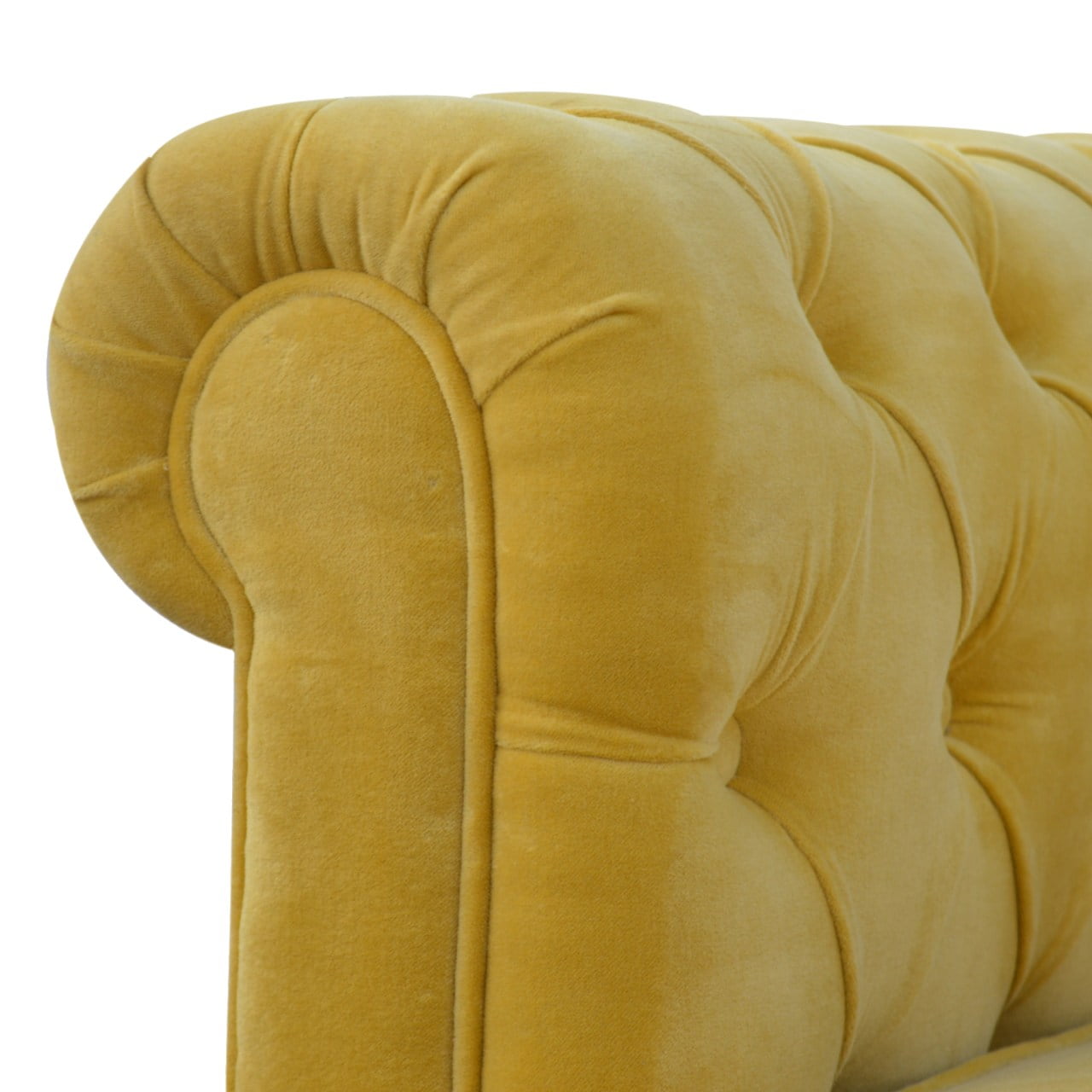 Mustard Velvet Chesterfield Sofa 2 Seater