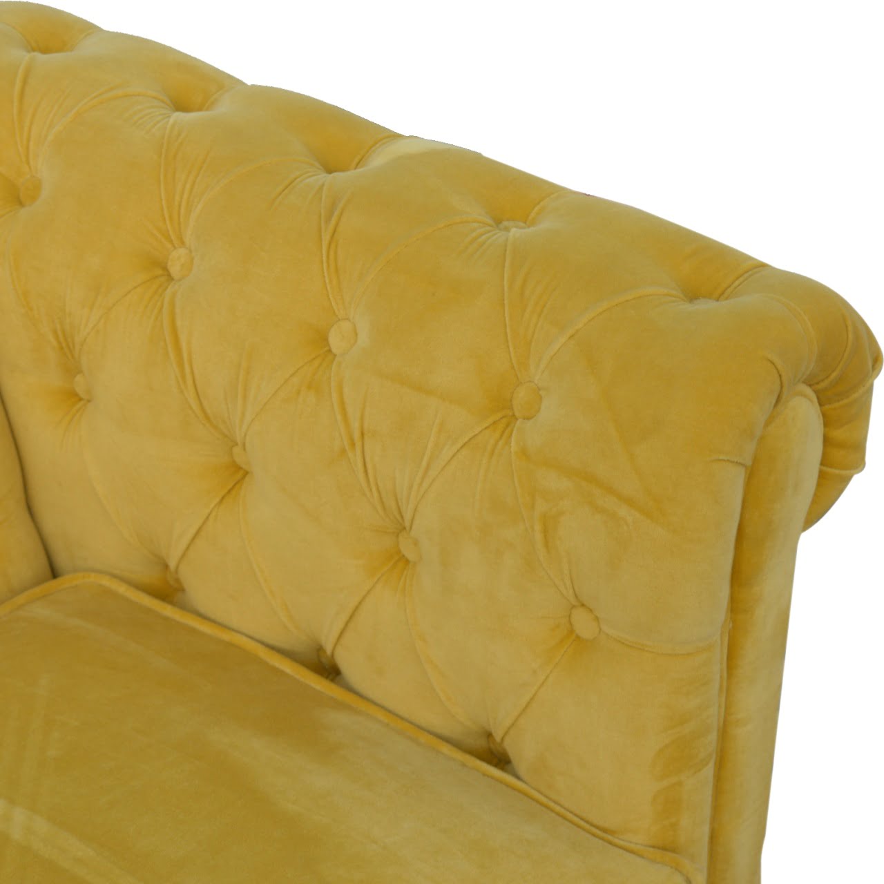 Mustard Velvet Chesterfield Sofa 2 Seater