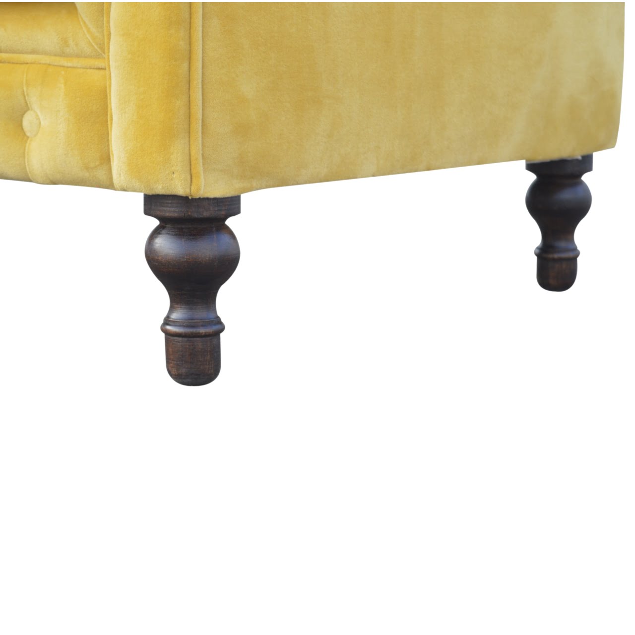 Mustard Velvet Chesterfield Sofa 2 Seater