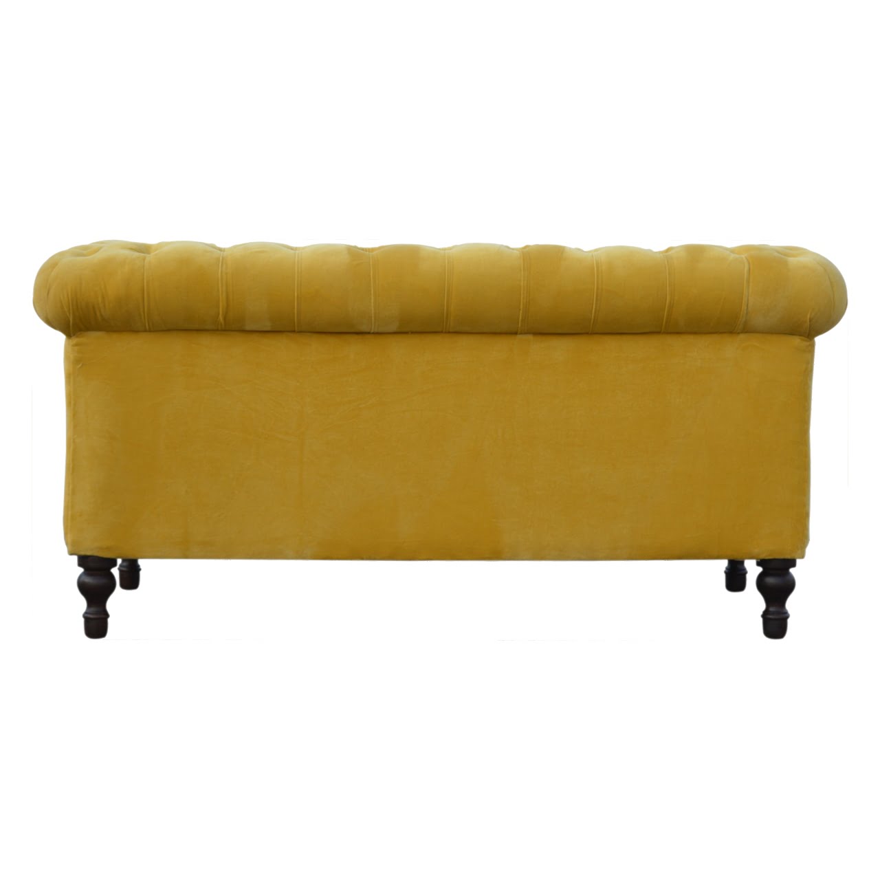 Mustard Velvet Chesterfield Sofa 2 Seater