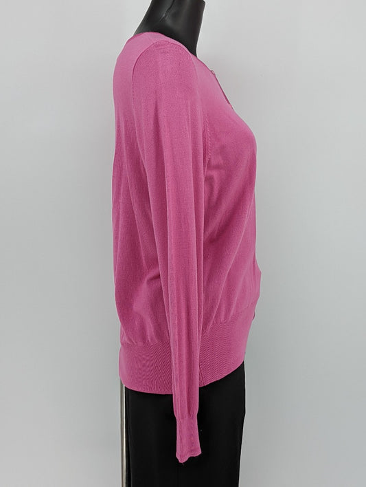 Marks & Spencer Pink Long Sleeved Women Cardigan - Size 18