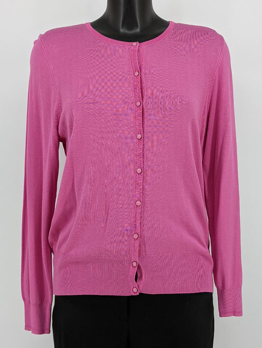 Marks & Spencer Pink Long Sleeved Women Cardigan - Size 18