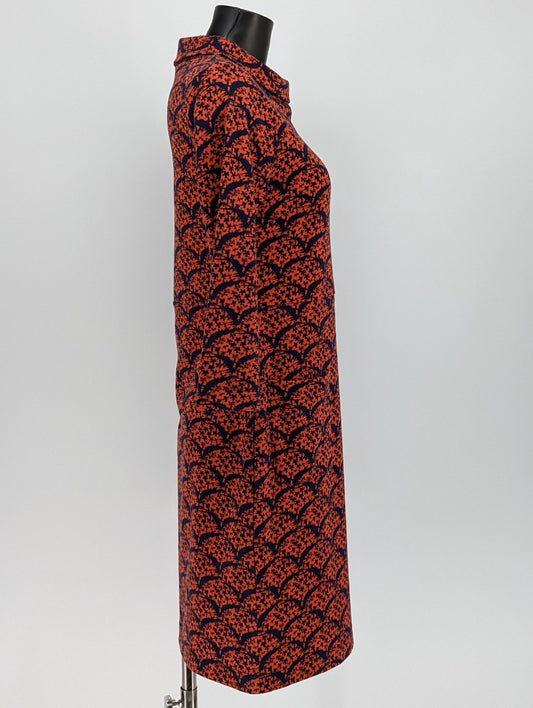 White Stuff Red Print Quince Cowl Dress - Size 10