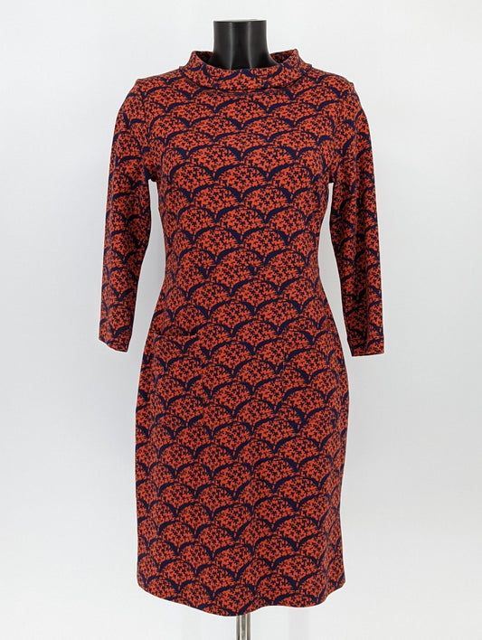 White Stuff Red Print Quince Cowl Dress - Size 10