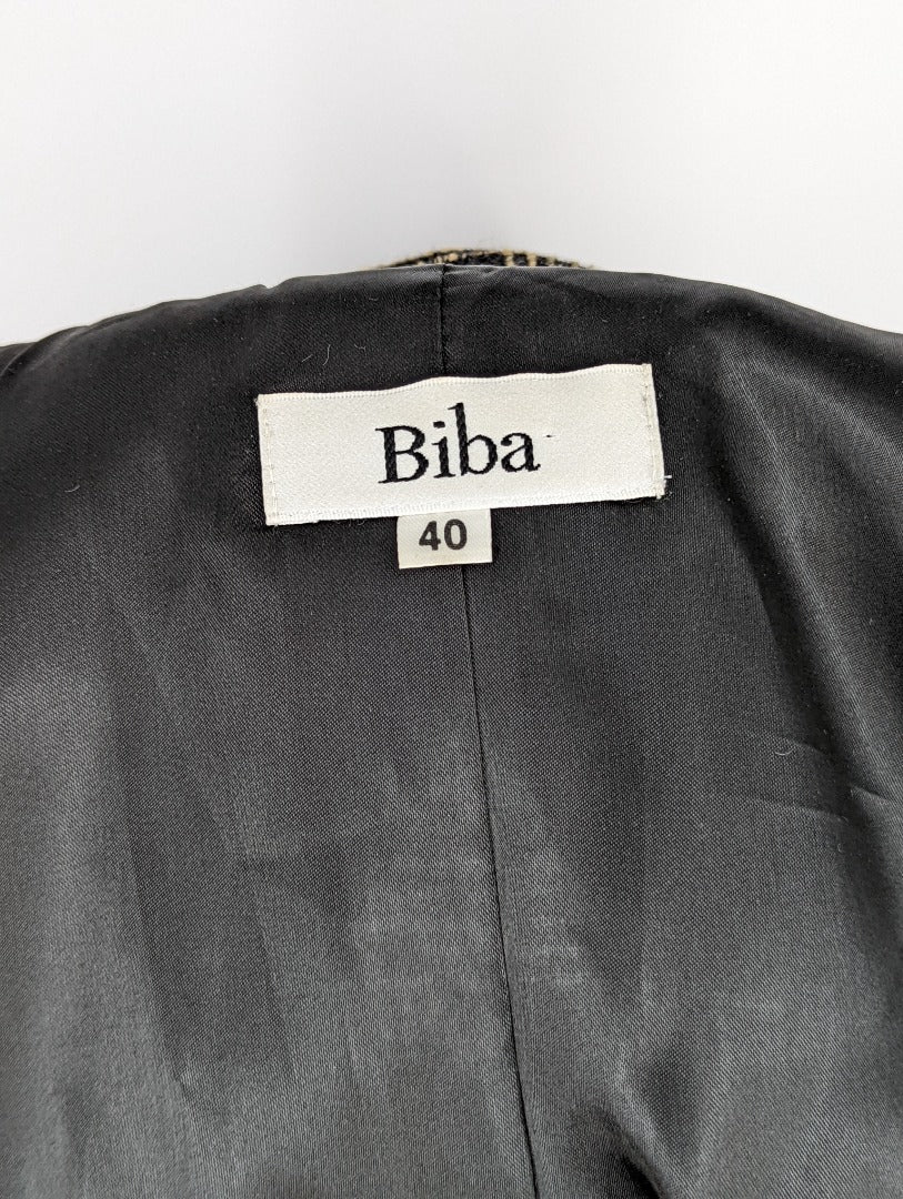 Biba Designer Check Print Ladies Tailored Blazer- size 40