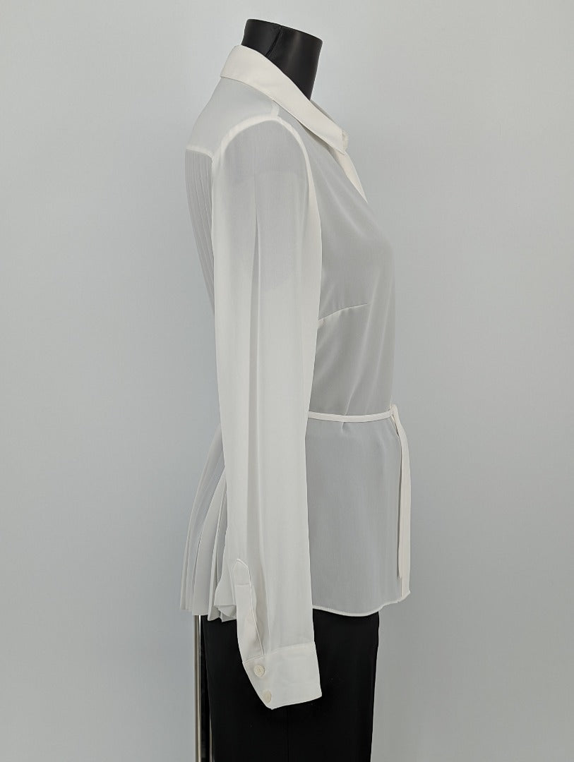 Karen Millen White Long Sleeved Ladies Shirt - Size 14