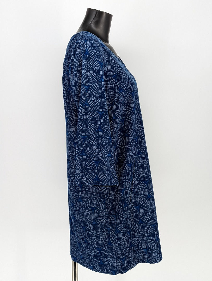 Seasalt Blue Geometric Print Ladies Tunic Dress - Size 14