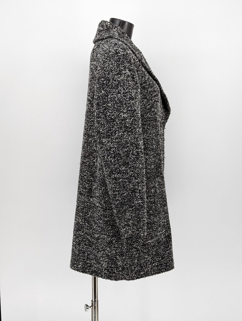 Marks & Spencer Grey Wool Mix Ladies Coat - Size 14