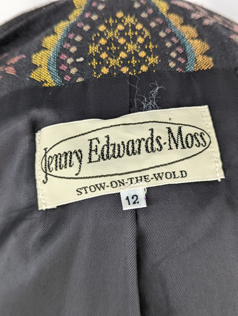 Jenny Edwards Moss Ladies 80's Tapestry Jacket - Size 12