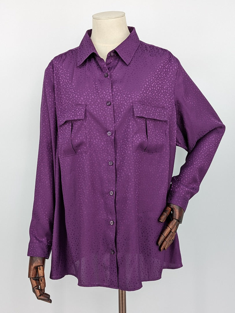 Marks & Spencer Classic Purple Ladies Blouse - Size 22