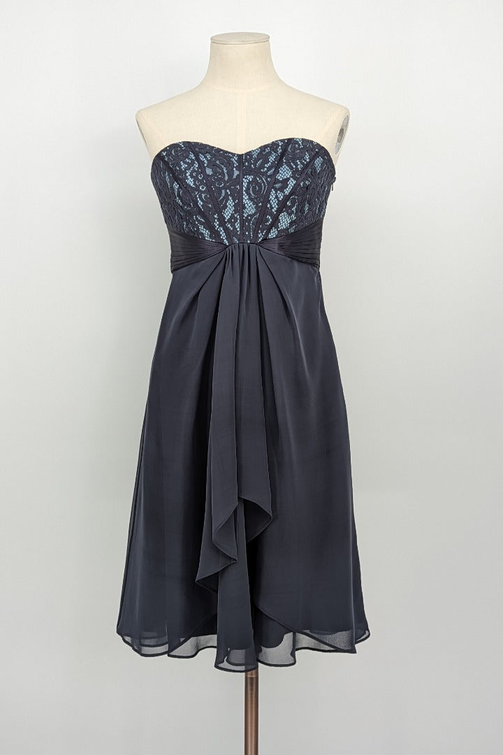 Coast Grey Lace Bodice Ladies Dress - Size 10
