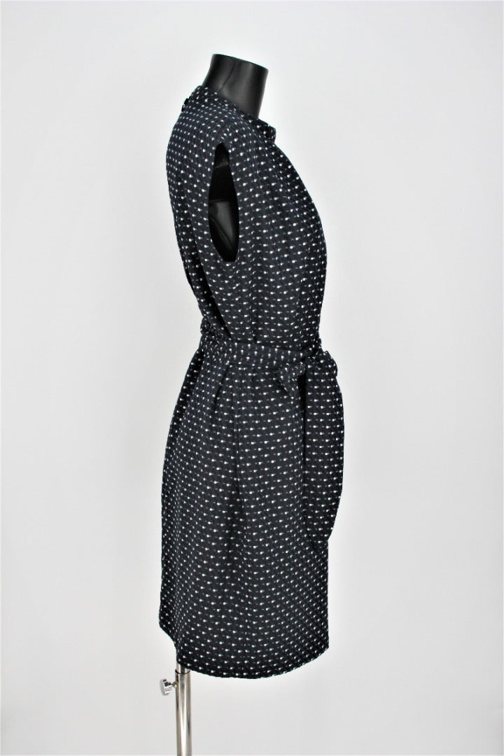 Oliver Bonas Black Geometric Print Dress - Size 12