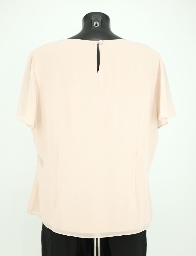 Jacques Vert Blush Pink Ladies Embellished Top - Size 18