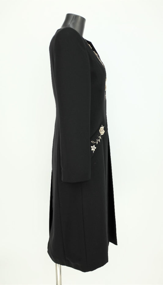 Nicholas Millington Black Embroidered Ladies Formal Jacket - Size 10