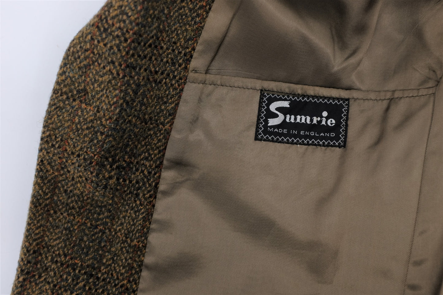 Sumrie Sage Green Tweed Wool Men Blazer Jacket - Size M