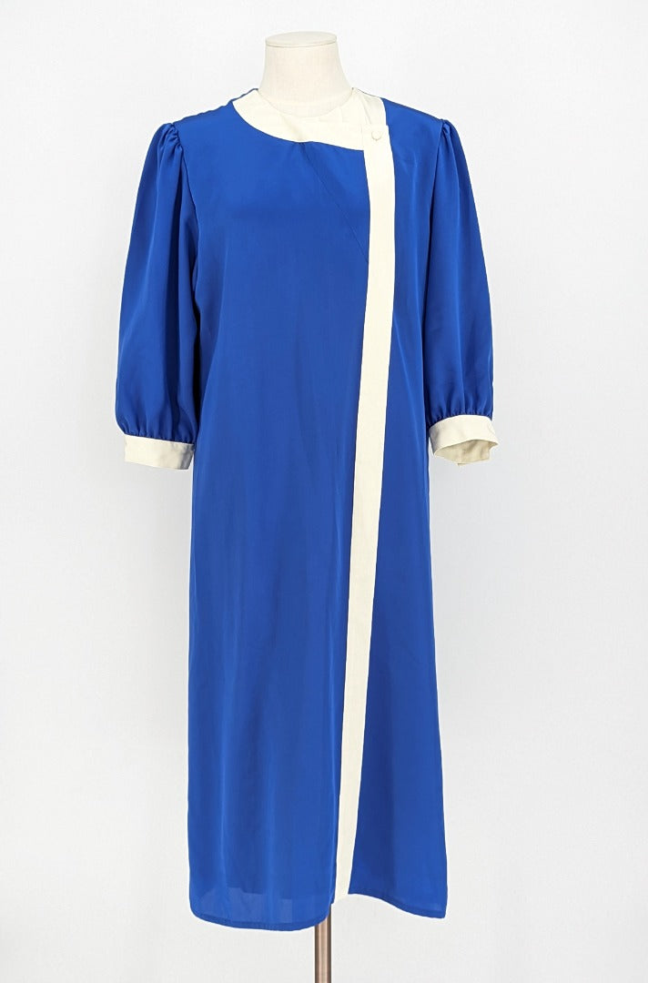 Sassy Soir Blue 60-70's Flight Attendant Dress - Size 14
