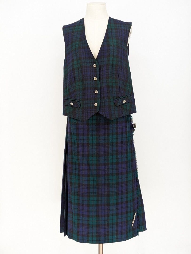 Edinburgh Lochcarron Black Watch 2 Piece Kilt Suit - Size 16