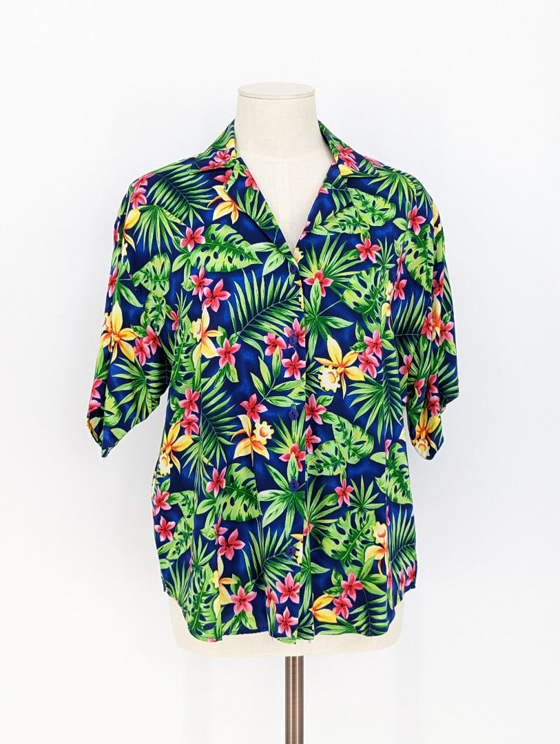 Caribou New York Tropical Print 80/90's Shirt - Size S