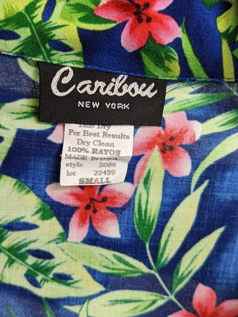 Caribou New York Tropical Print 80/90's Shirt - Size S
