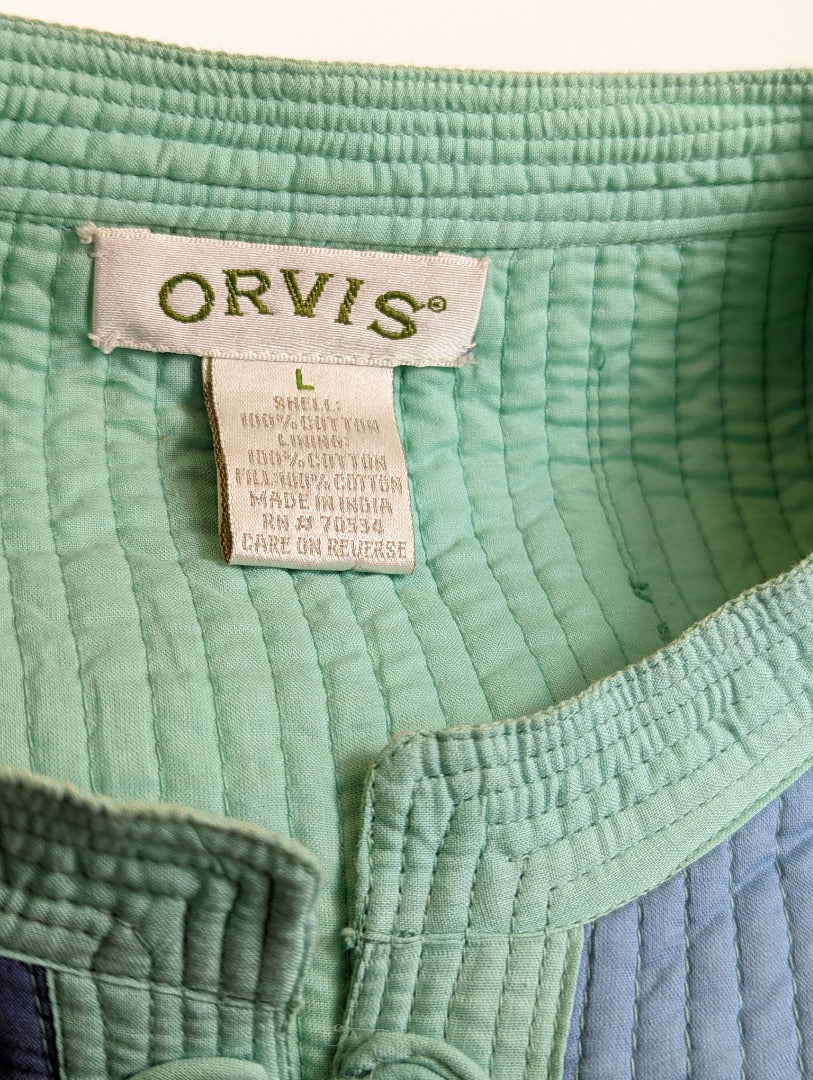 Orvis Multicoloured Ethnic Boho Quilted Blazer - Size L