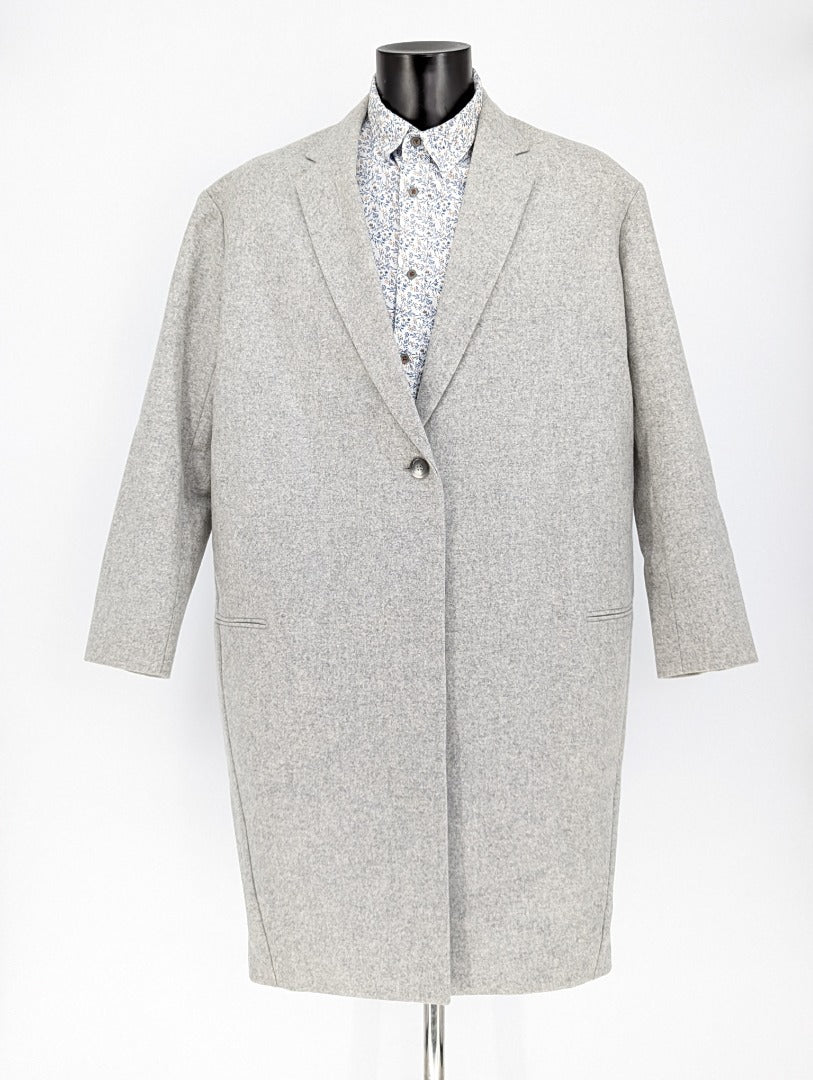 Studio Nicholson Grey Wool Tailored Mari Coat