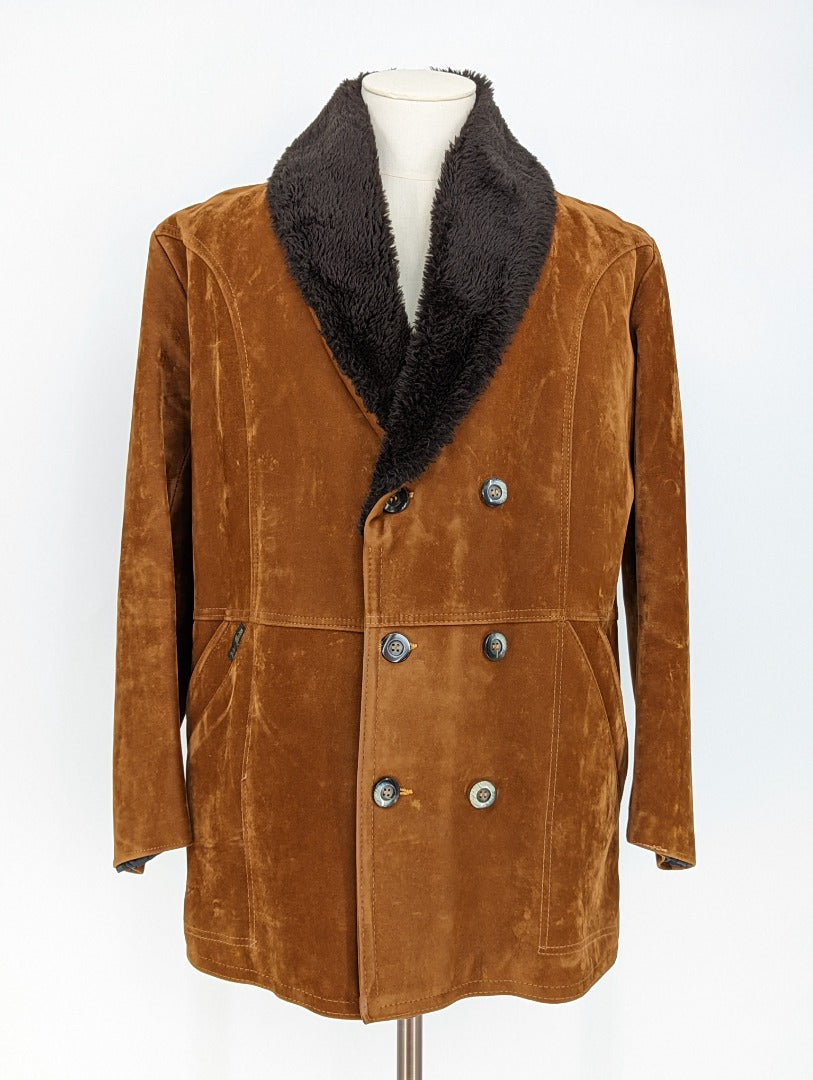 Alto Moda Confection Vitarc Brown Faux Fur Coat - Size 48