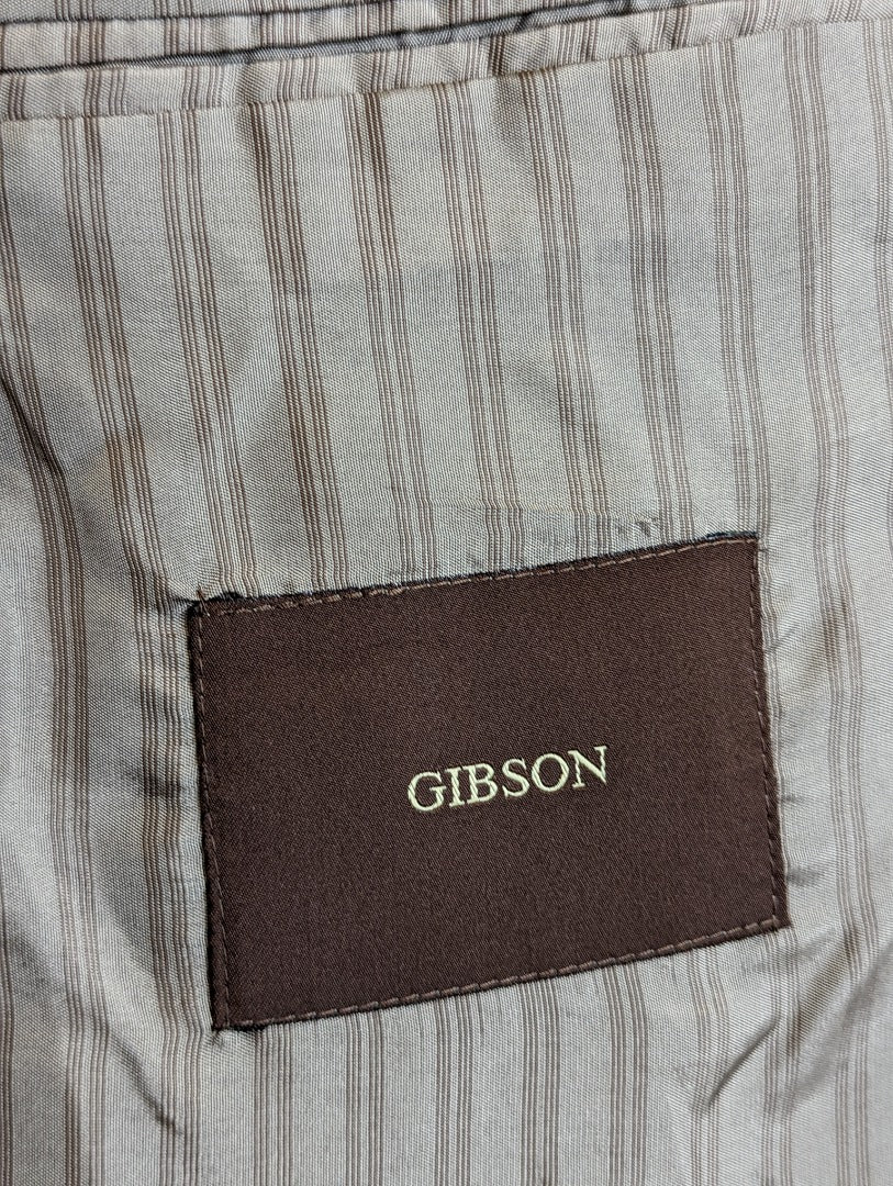 Gibson Grey Check Linen Men's Blazer - Size 40