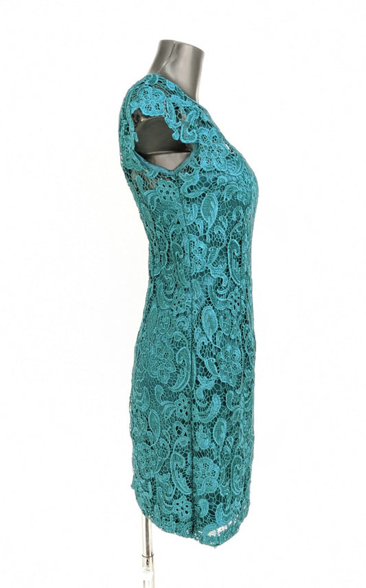 Stenay Bottle Green  Lace Bodycon Dress - Size 8