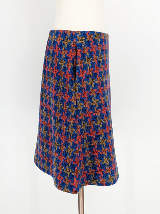 Boden Retro Print Wool Skirt -  Size 10R