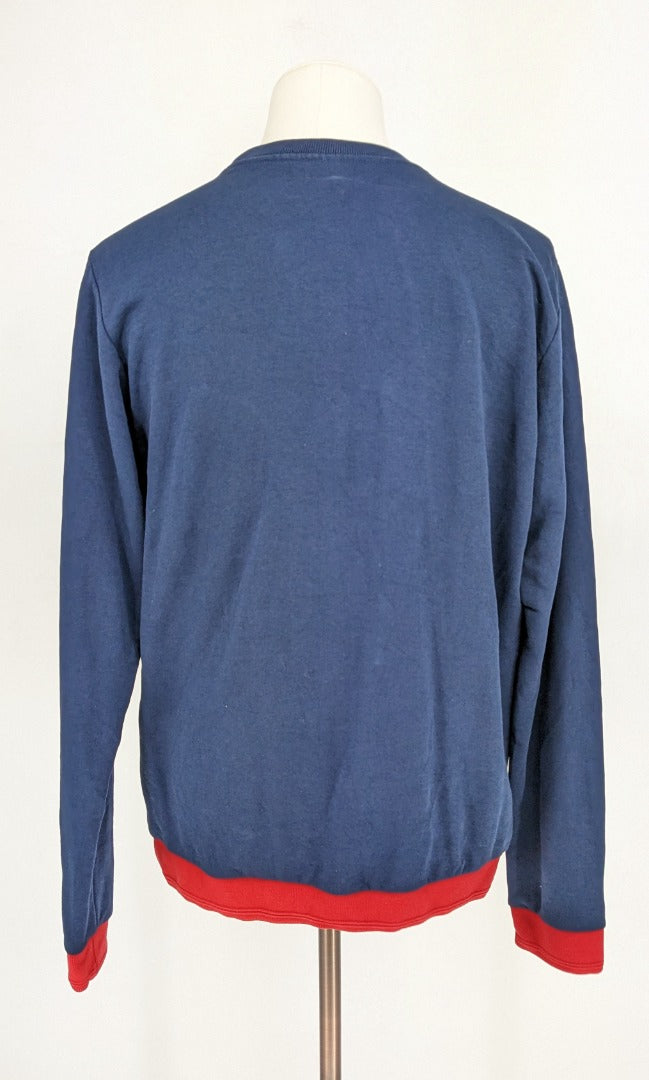 Vintage 90's Kappa Navy Grenoble Men Sweatshirt - Size XL