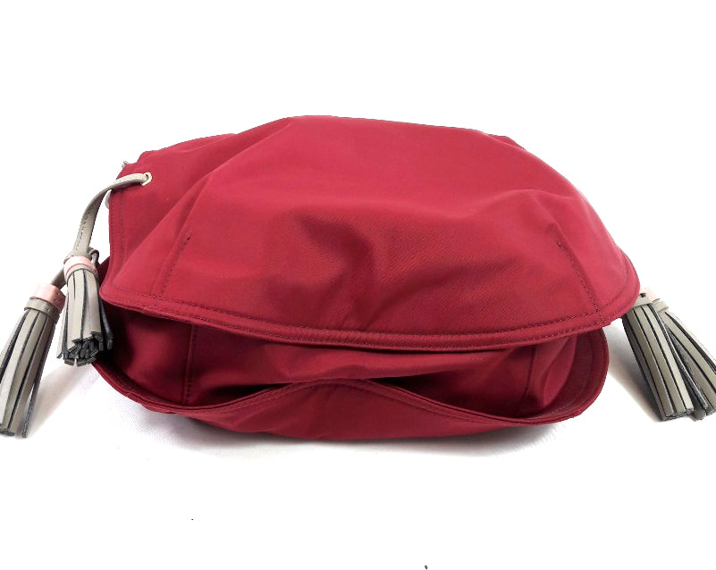 Red Radley London Handbag Grab Handles Plum Red Lightweight Fabric Medium