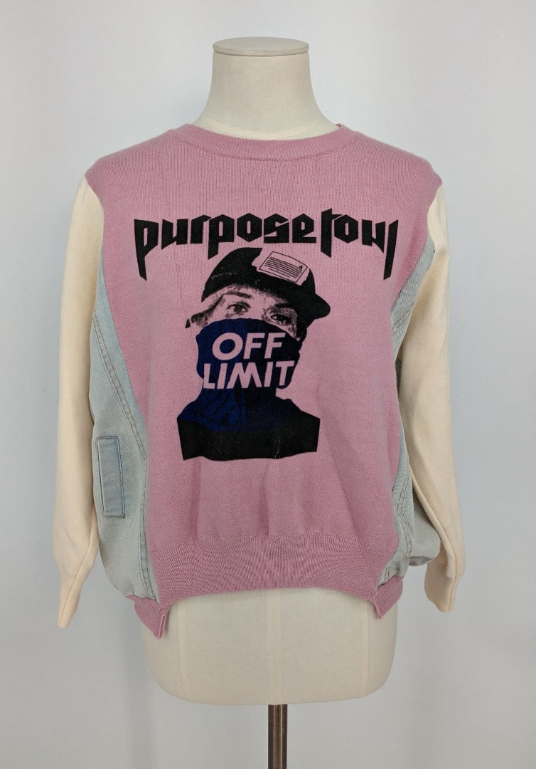 Mogi Purpose Tour Asymmetric Funky Sweatshirt Jumper - Size S