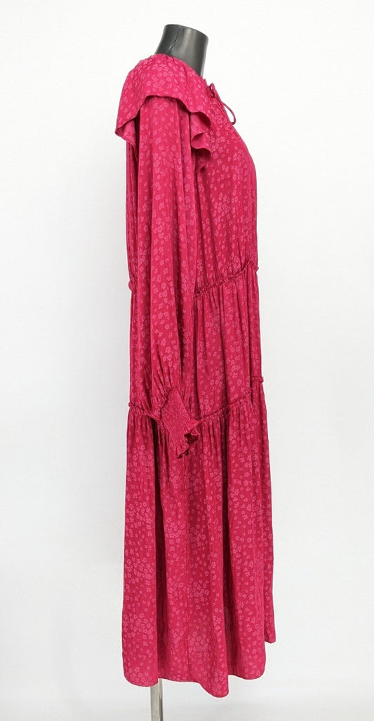 Monsoon Pink Floral Maxi Dress - Size XL