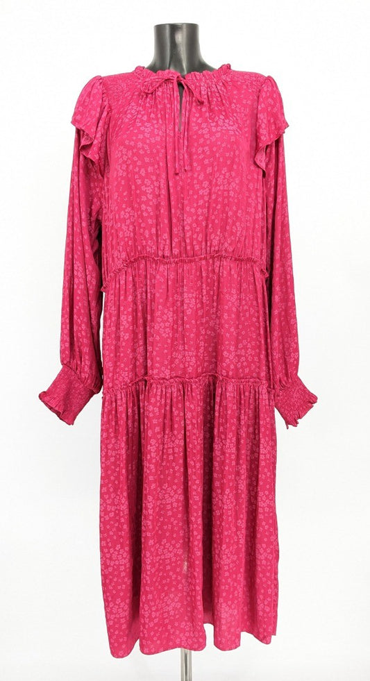 Monsoon Pink Floral Maxi Dress - Size XL