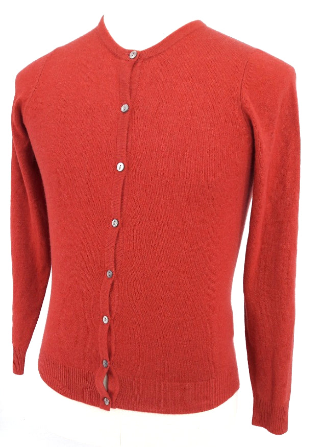 Lochmere 100% Cashmere RED Cardigan XS Brand With Tags RRP £170