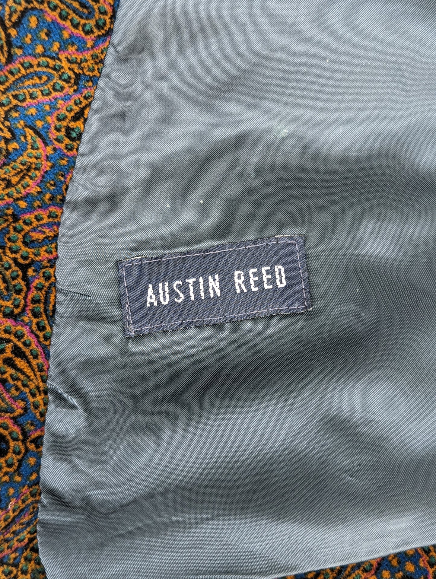 Vintage Austin Reed PaIsley Print Men's Waistcoat - Size L 42" Regular