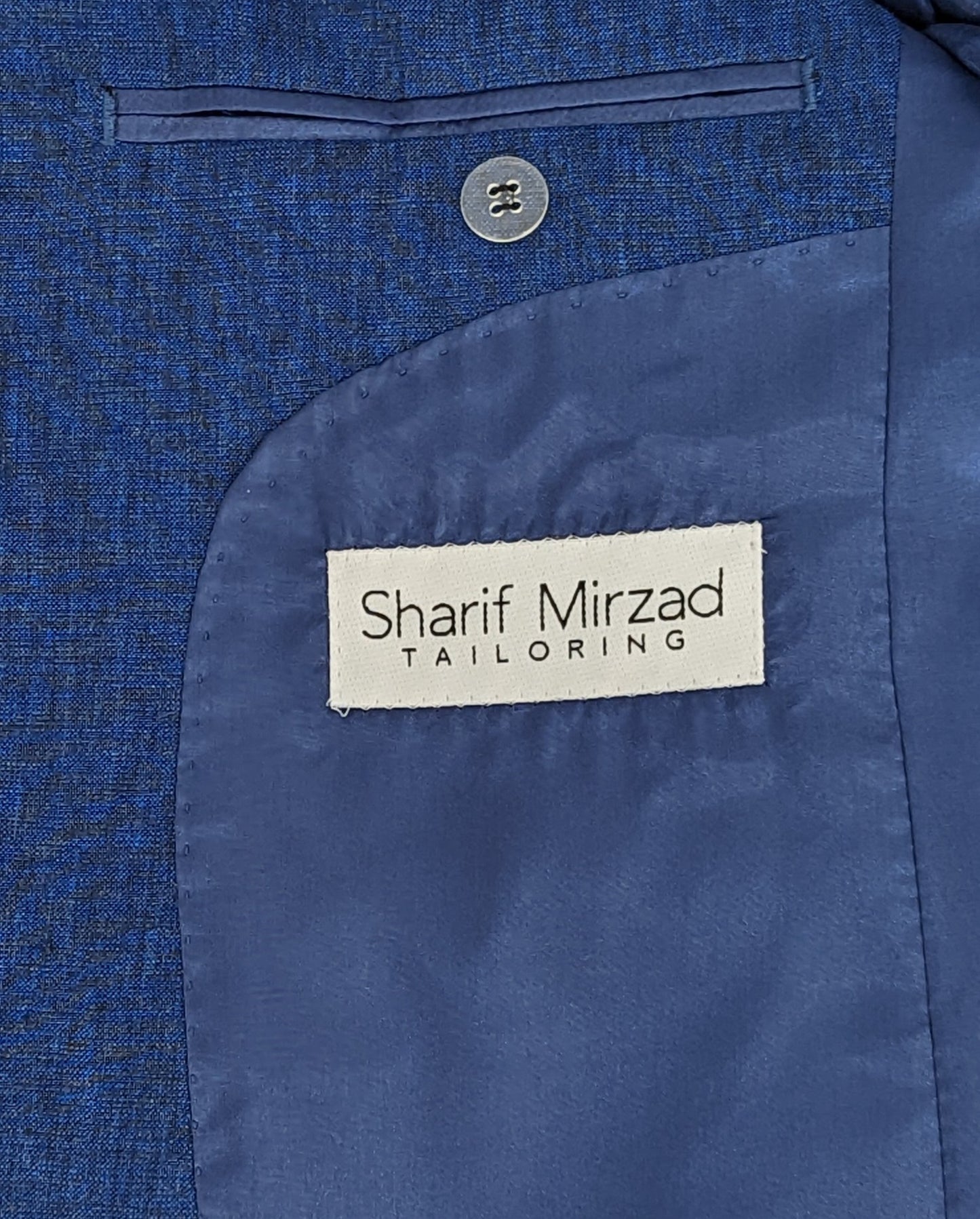 Sharif Mirzad Tailoring Men's Blue Linen Blazer